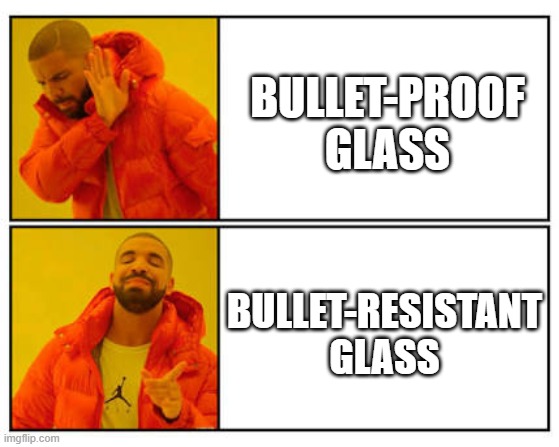 BULLET-PROOF GLASS; BULLET-RESISTANT GLASS