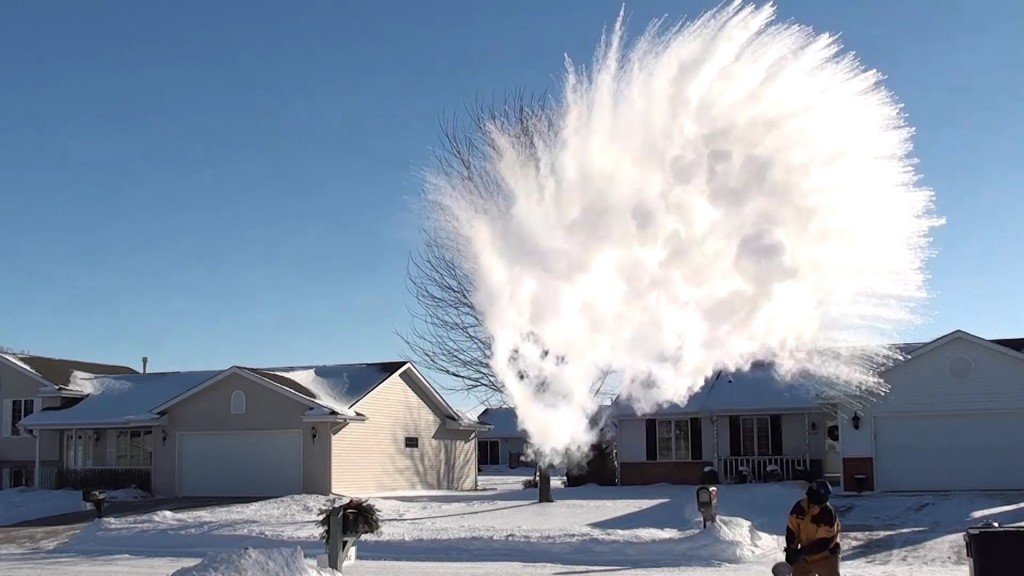 How Does Boiling Water Turn Into Snow When It's Too Cold Outside?