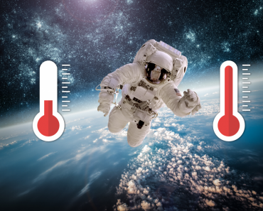 astronaut inspace with thermometers