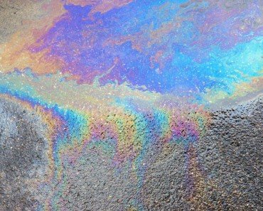 abstract pattern of an oil or petrol slick