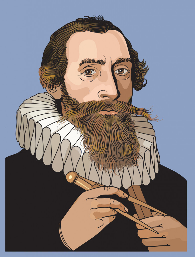 Johannes Kepler vector portrait(Naci Yavuz)s