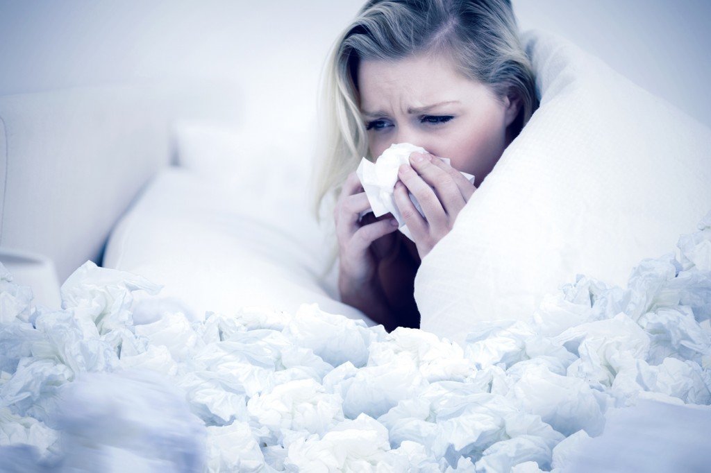Girl Suffering from Cold