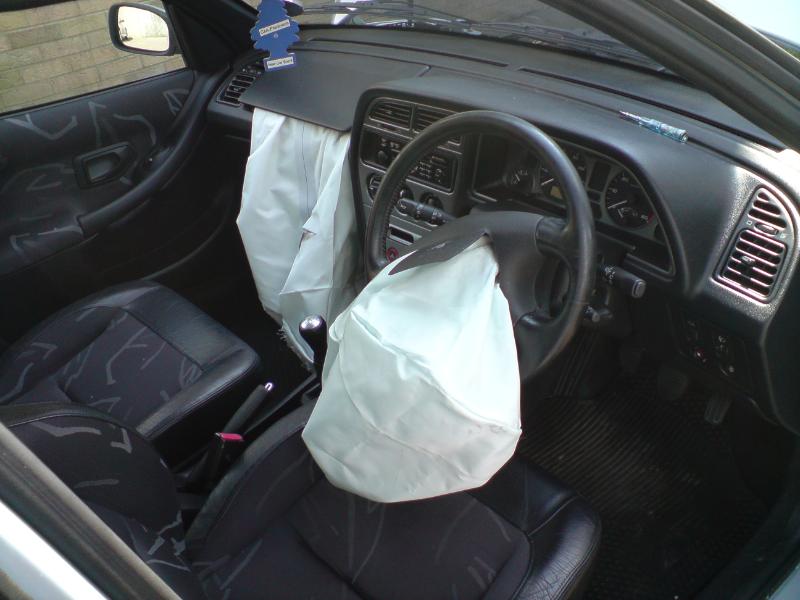 a deflated airbag