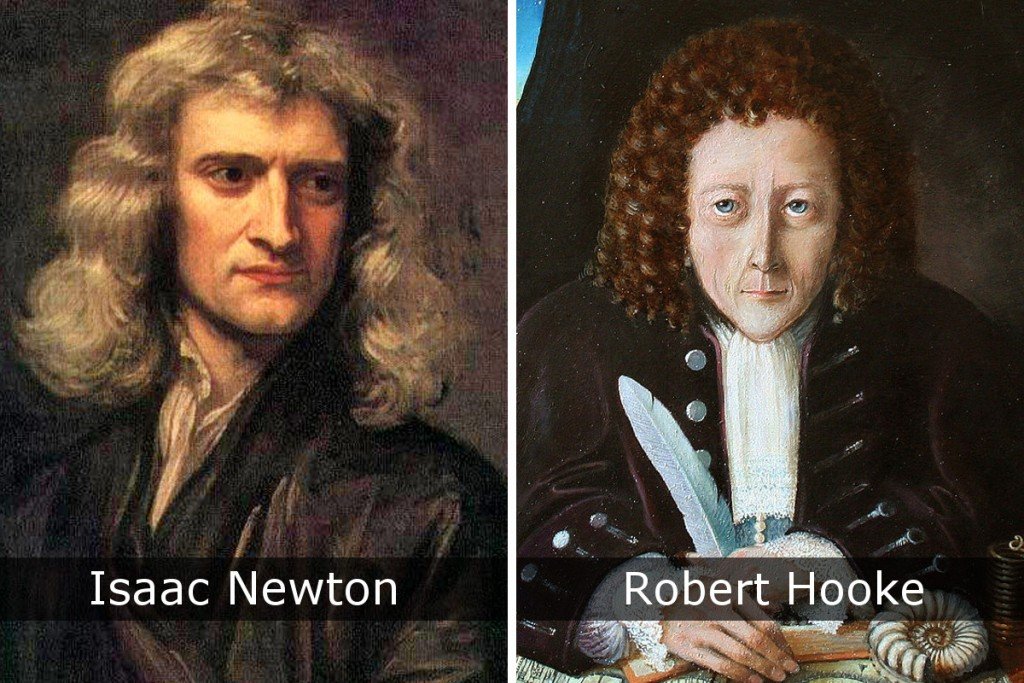 Isaac Newton & Robert Hooke