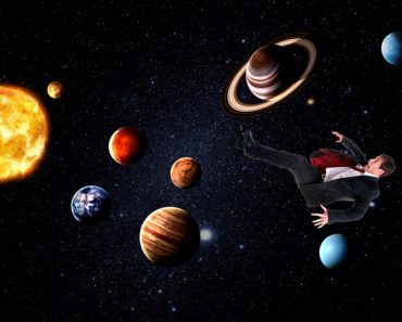 Man in solar system all planets