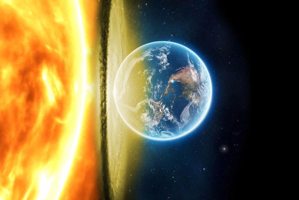 Earth going inside the sun