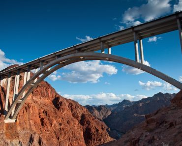 The Hoover Bridge from the Hoover Dam, Nevada.