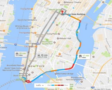 Google Traffic map Boston to Manhattan1