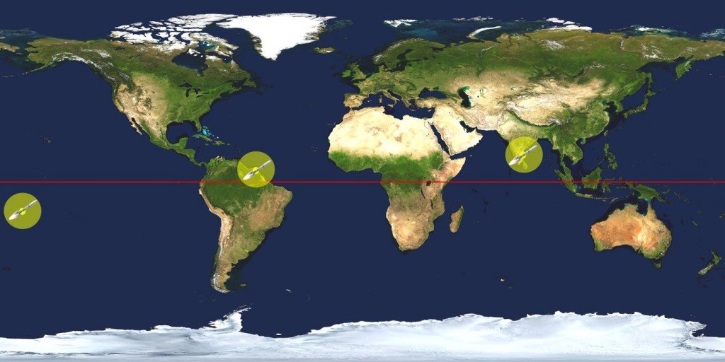 Satellite launch site near Equator