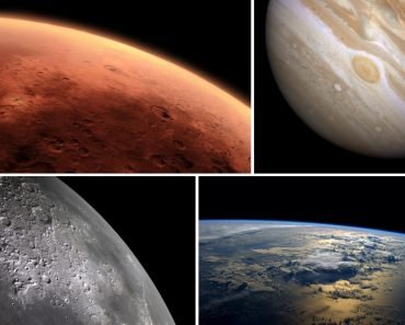 Space mars jupiter moon earth dark collage