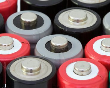 Close up of a battery tops