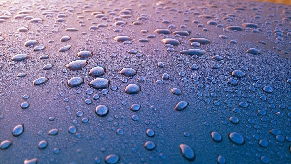 Humidity water drops on glass
