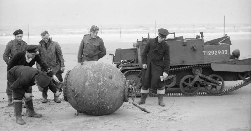 Recovered german mine Naval mine of the second world war
