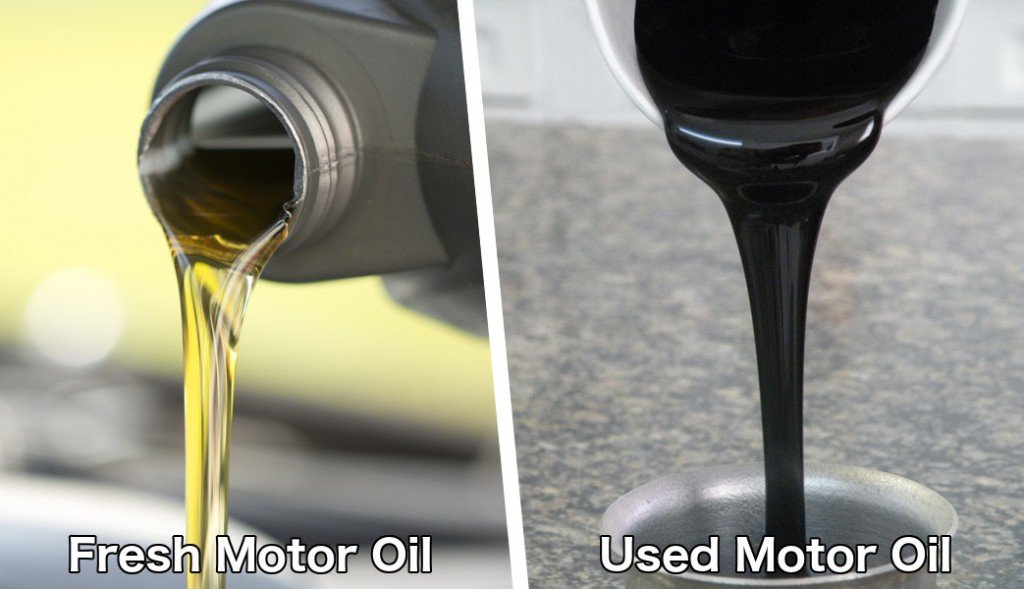 Fresh engine oil and used engine oil