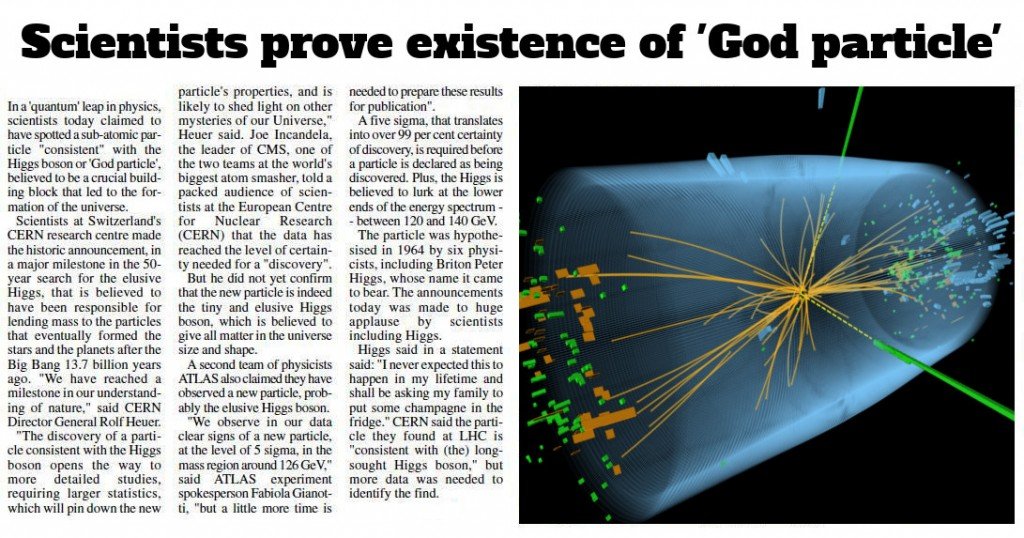God particles newspaper