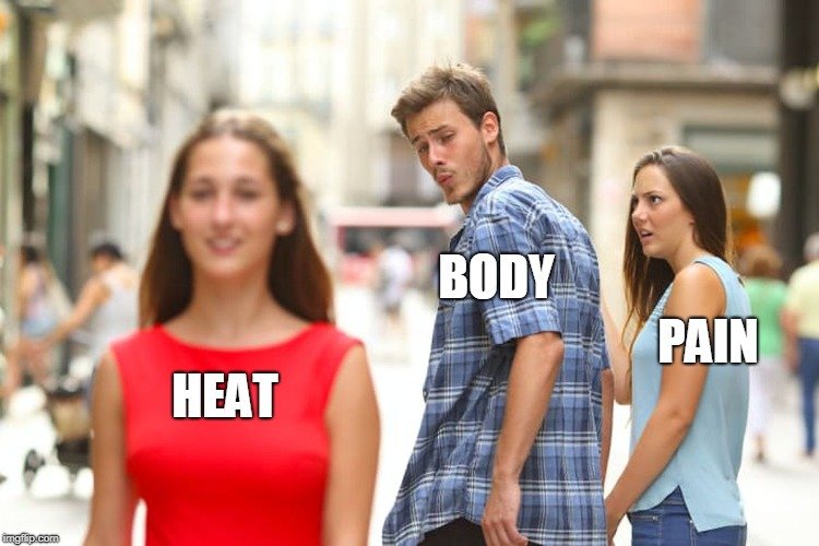 Heat body pain meme