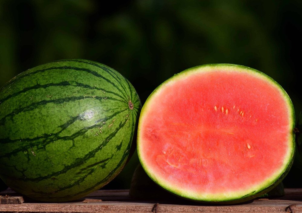 Seedless watermelon half
