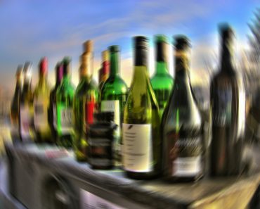 Alcohol bottles blur image
