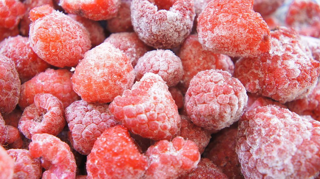 Flash freezing Raspberries