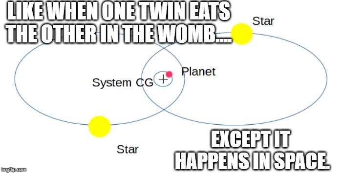 Like when one twin eats the other in the womb.... meme
