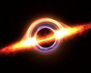 Black hole attracting space matter. 4k video 3d rendering - Illustration(u3d)s