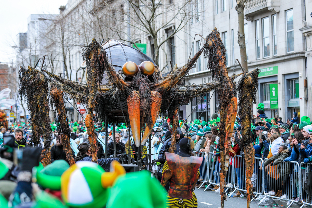 Dublin, Ireland - March 17, 2018 Gigant Insect Machines on the Parade - Image( Dave Primov)s