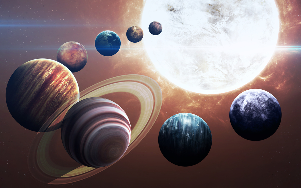 High resolution images presents planets of the solar system. This image elements furnished by NASA - Image( Vadim Sadovski)s