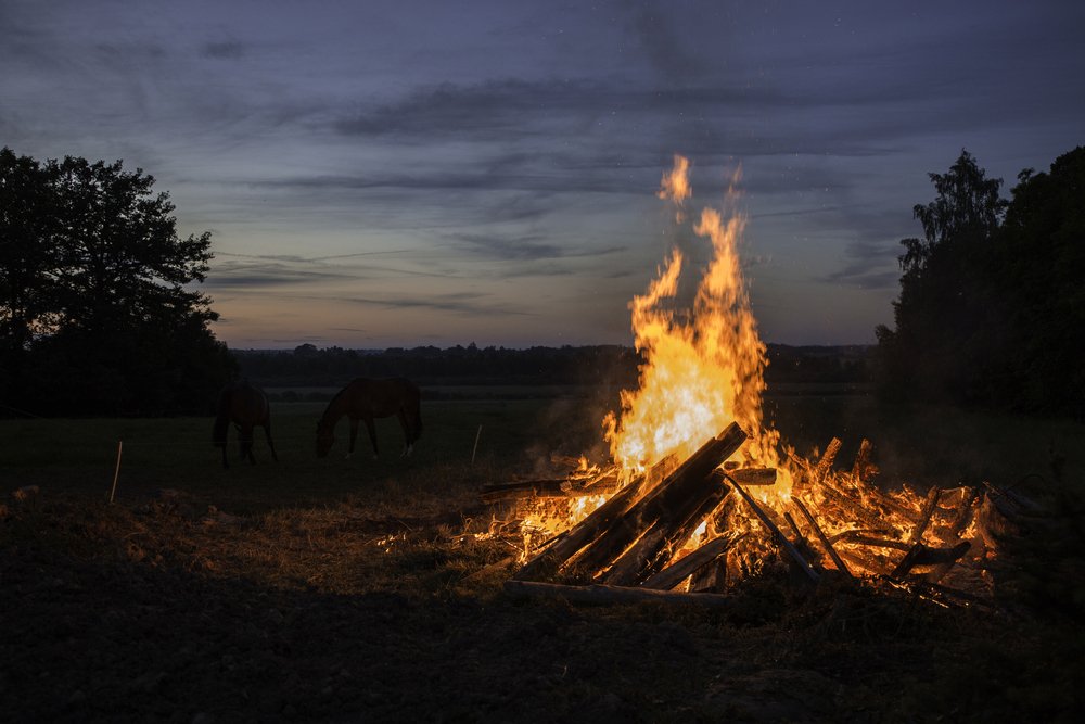 Midsummer bonfire fire (Sandis Ruperts)(s)