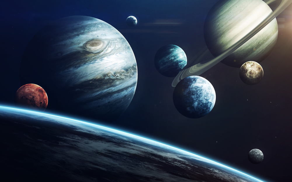 Solar system (Elements of this image furnished by NASA) - Illustrations