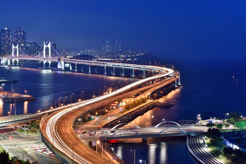 Gwangan bridge in South Korea.