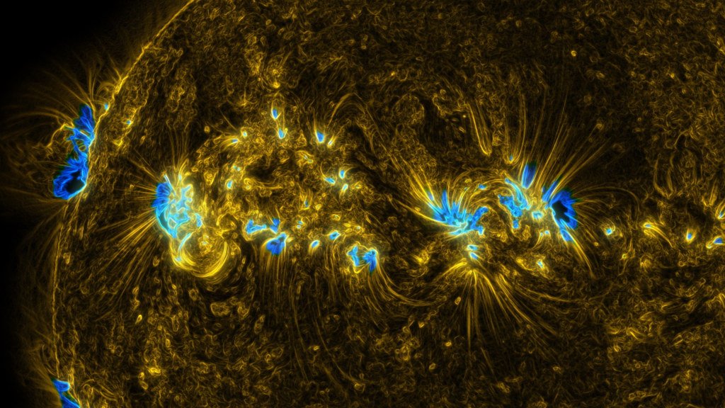 sunspots shows the coronal loops