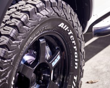 BANGKOK, THAILAND - OCTOBER 31, 2018; close up of BFGoodrich All-Terrain 4WD tyre features tougher sidewall rubber( KULLAPONG PARCHERAT)s