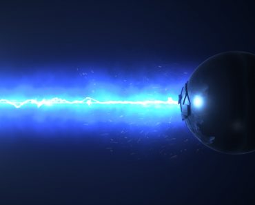 Blue laser destroys the sphere 3d illustration - Illustration(FlashMovie)S