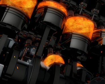 CG model of a working V8 engine with explosions and sparks. Pistons and other mechanical parts are in motion. - Illustration(yucelyilmaz)s