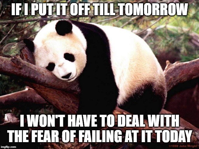 procrastination fear of failure impostor syndrome meme