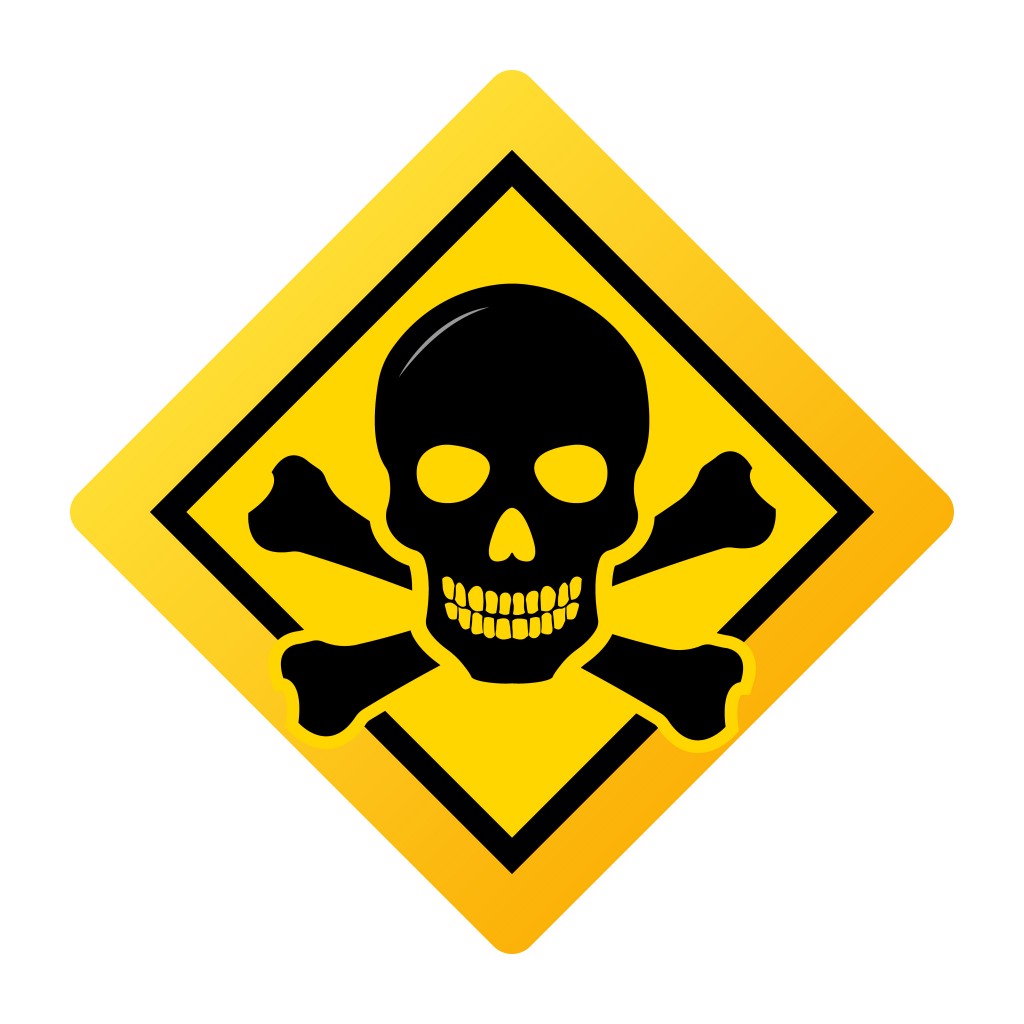 Toxic safety Hazard Danger Harmful Malware Virus sign illustration isolated on background Vector Icon - Vector(Korosi Francois-Zoltan)S