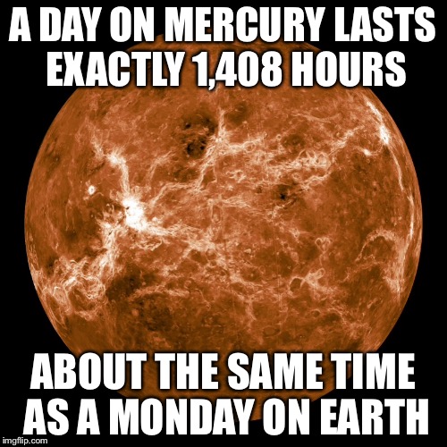 about the same time as a Monday on earth meme