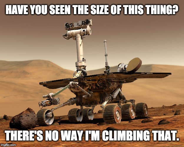 have you seen the size of this things? theres no way i'm climbing that.