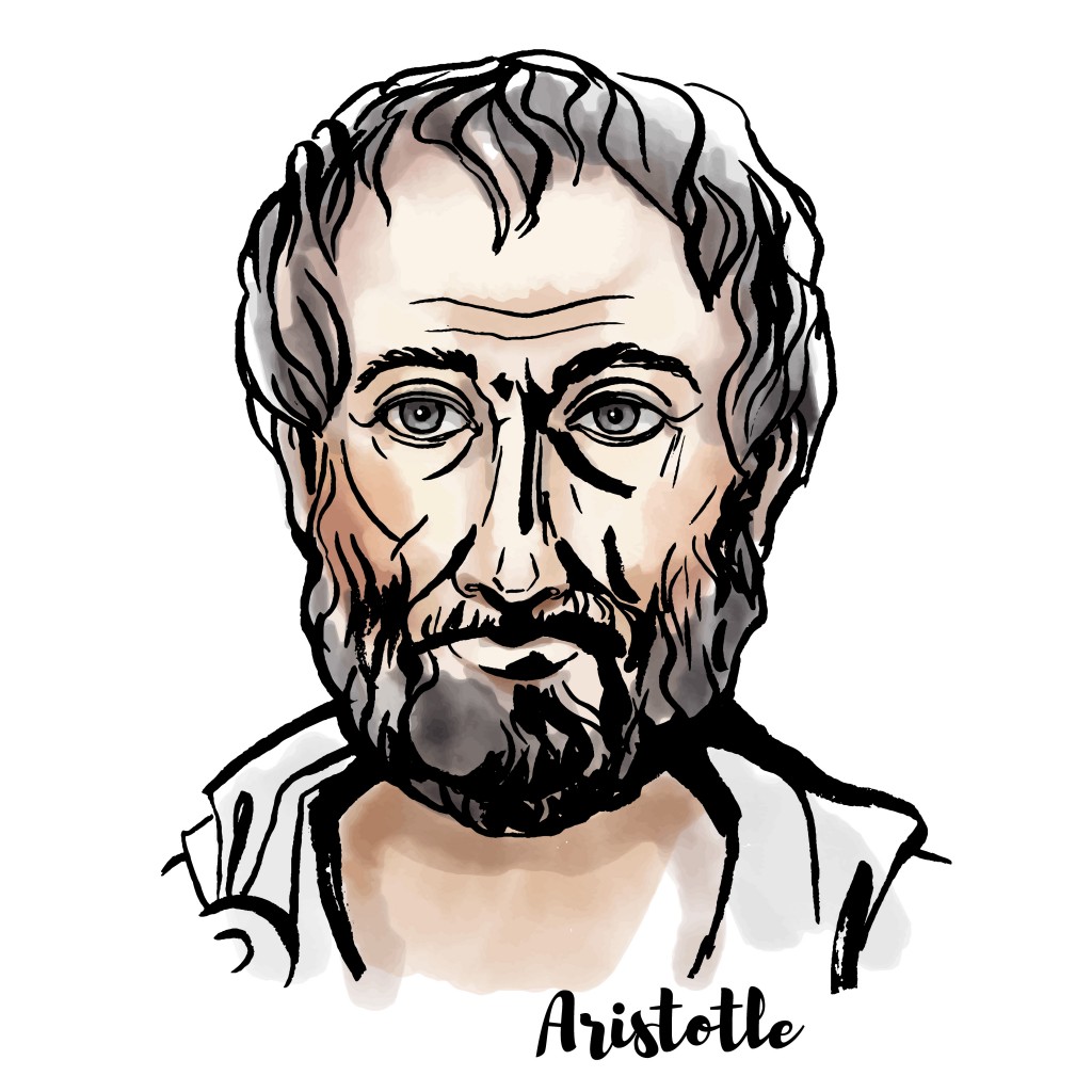 Aristotle watercolor vector portrait with ink contours( Marusya Chaika)s
