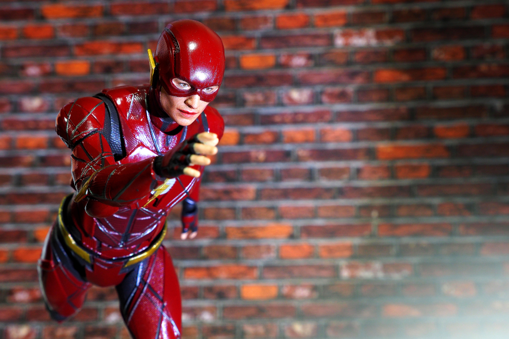 Bangkok, Thailand - September 23,2018 - A setting display of the Flash, action figure from famous DC comic. - Image(Krikkiat)s