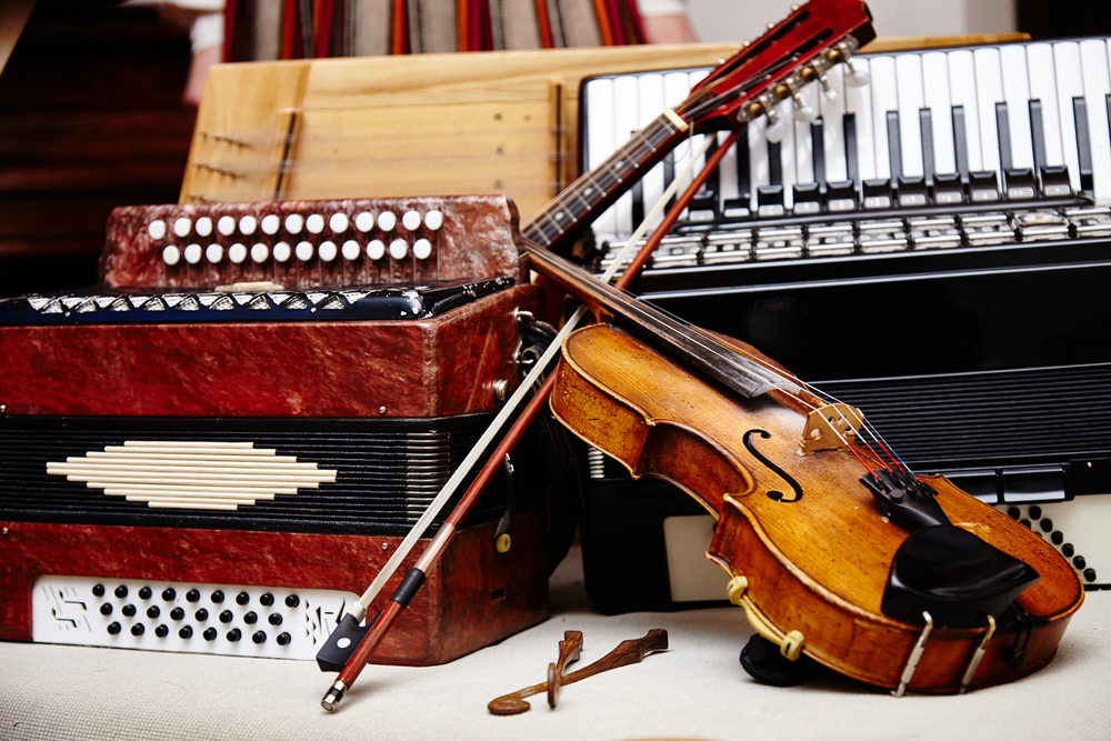 Different ethnic music instruments. Save culture. Ethnic world. National instruments. - Image(Anna_Kuzmina)s