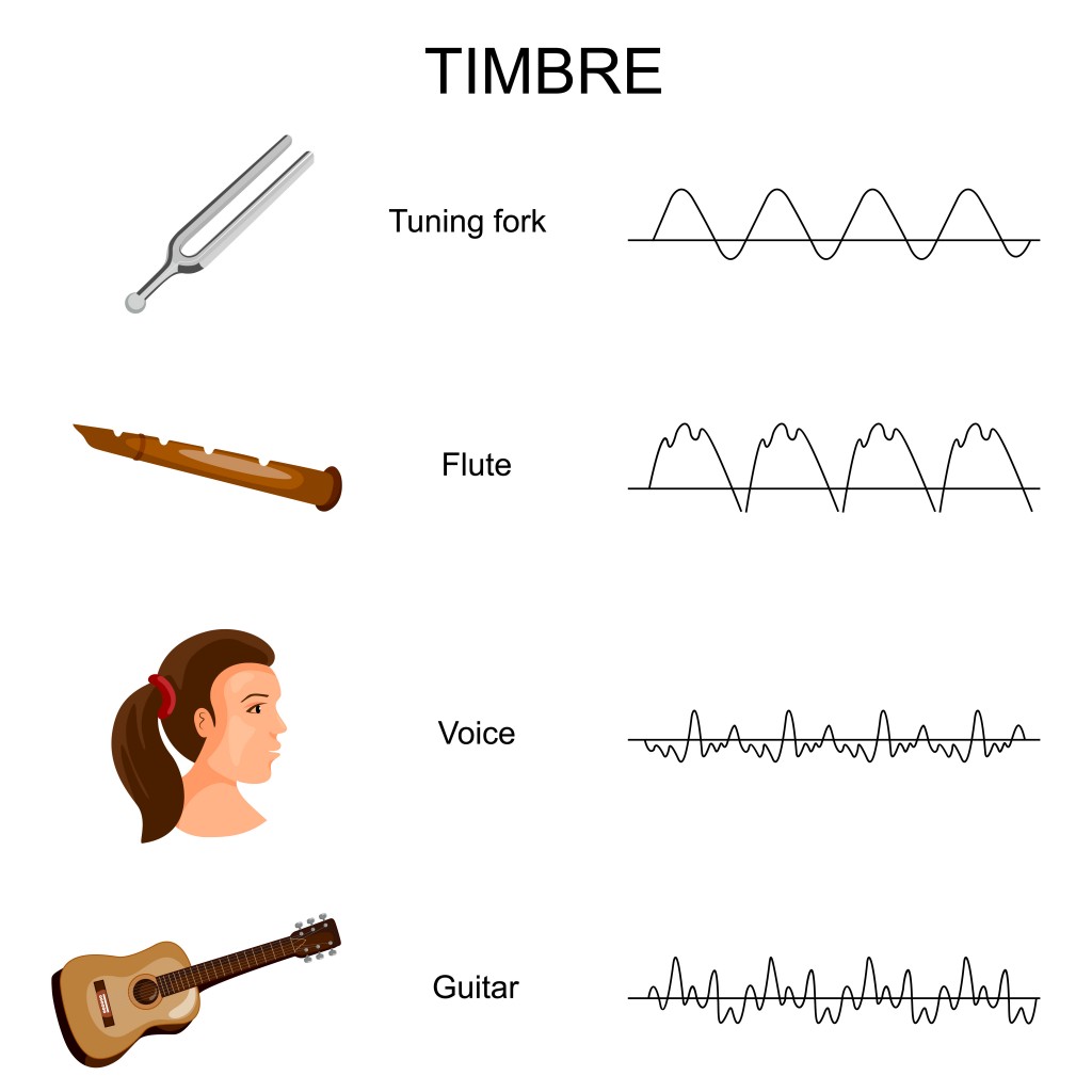 Education Chart of different Sound Timbre Diagram. Vector illustration. - Vector(Vecton)S