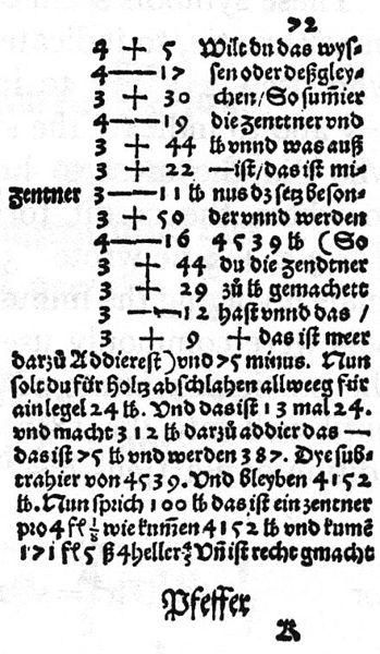 Johannes_Widmann-Mercantile_Arithmetic_1489