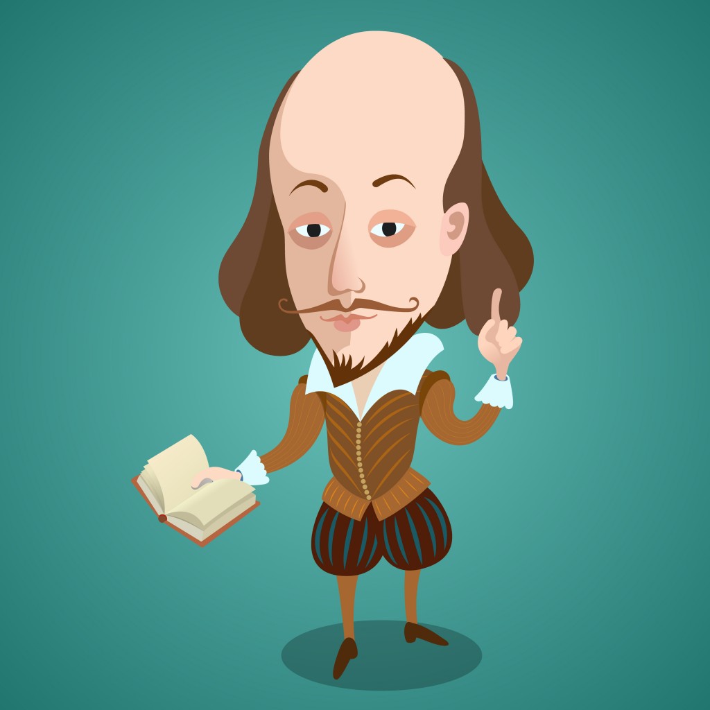 Vector illustration - Cartoon caricature portrait of William Shakespeare - Vector( Ignat Zaytsev)s