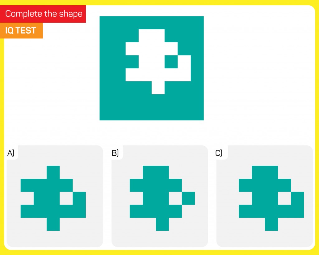 Visual intelligence activity - Find the extracted shape - Vector( Emir Kaan)s