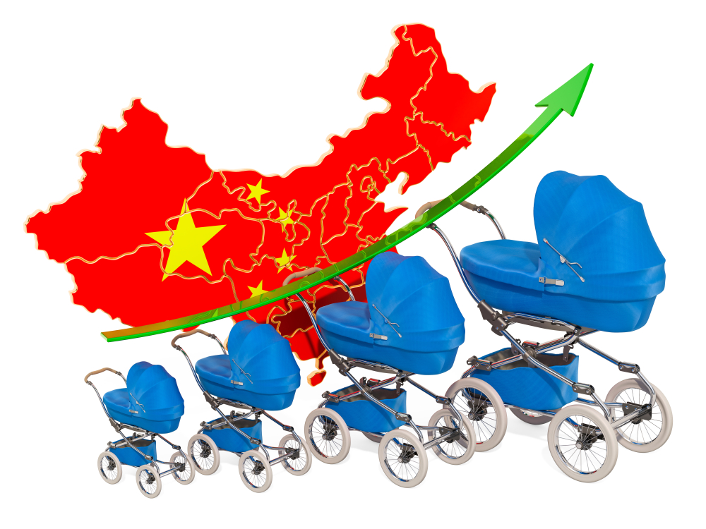 Growing birth rate in China, concept(AlexLMX)s