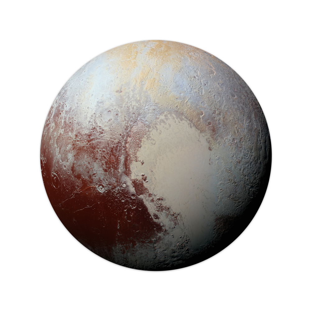 Pluto. Isolated planet on white background(NASA images)s