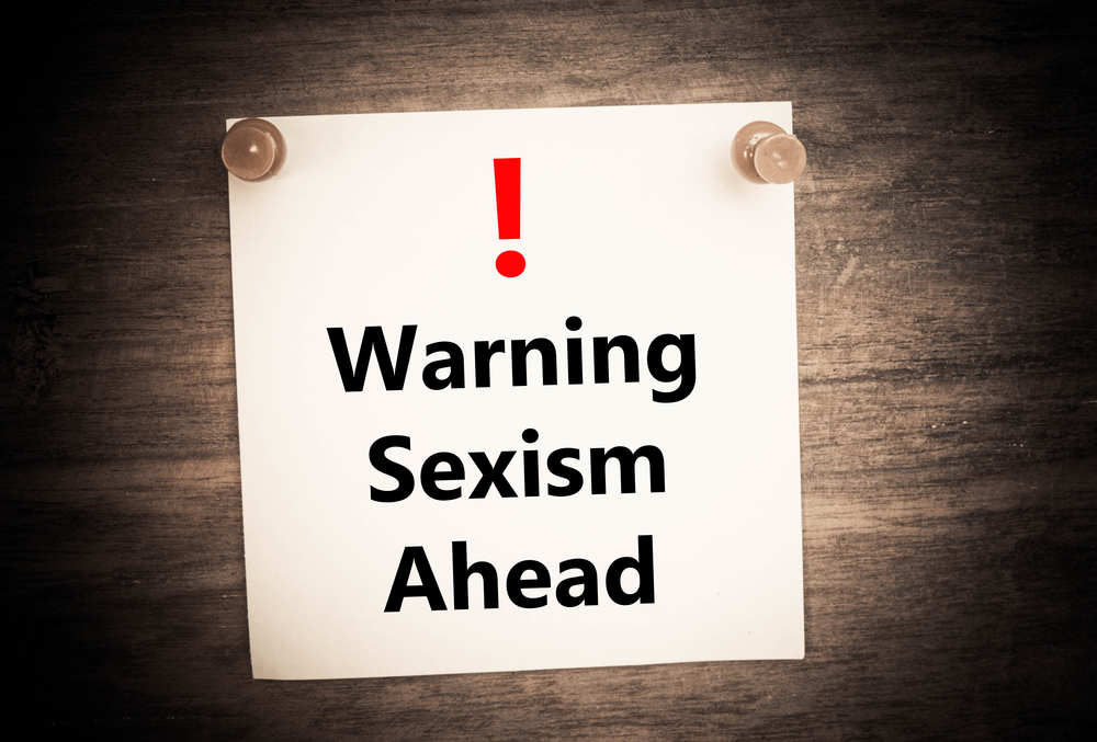 a warning of sexism ahead concept on note paper(chattanongzen)s