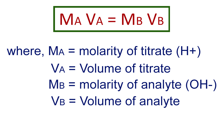 titration formula 