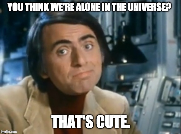 you think we're alone in the universe meme